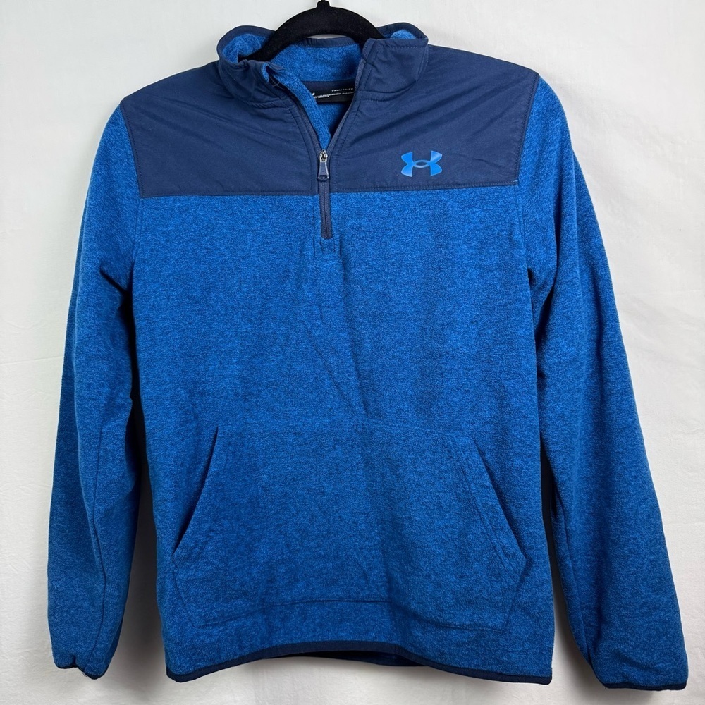 Under Armour Blue Performance Pull Over Jacket Bous Size YXL
